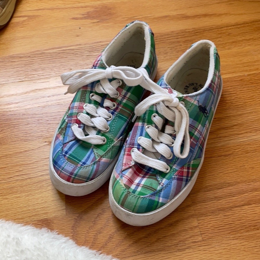 Ralph Lauren Polo Colored Plaid Sneakers
